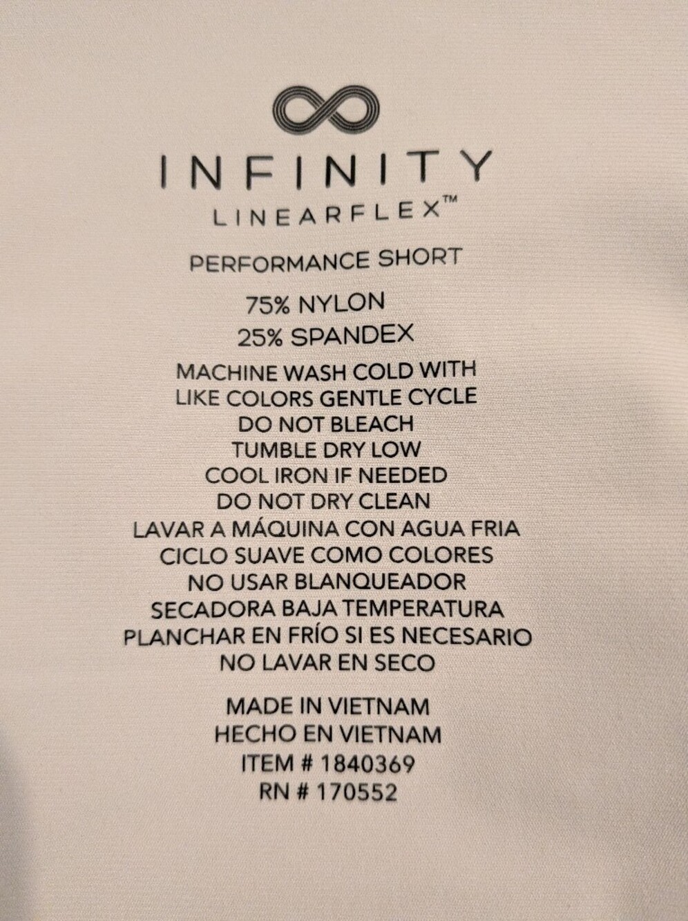 NFINITY Men's Performance Shorts - White